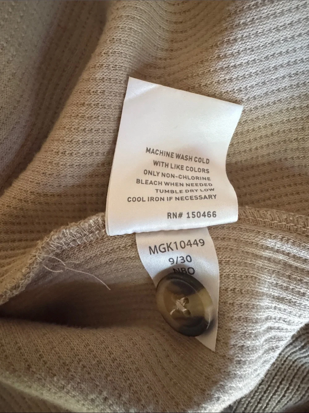 Hawker Rye Men's Beige Button-Neck Sweater